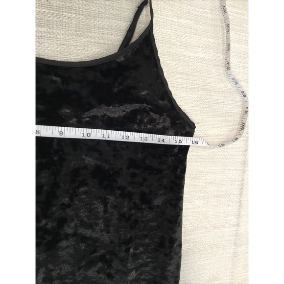 Victoria secrets Black label black crushed velvet Mini slip dress extra small - Picture 4 of 8